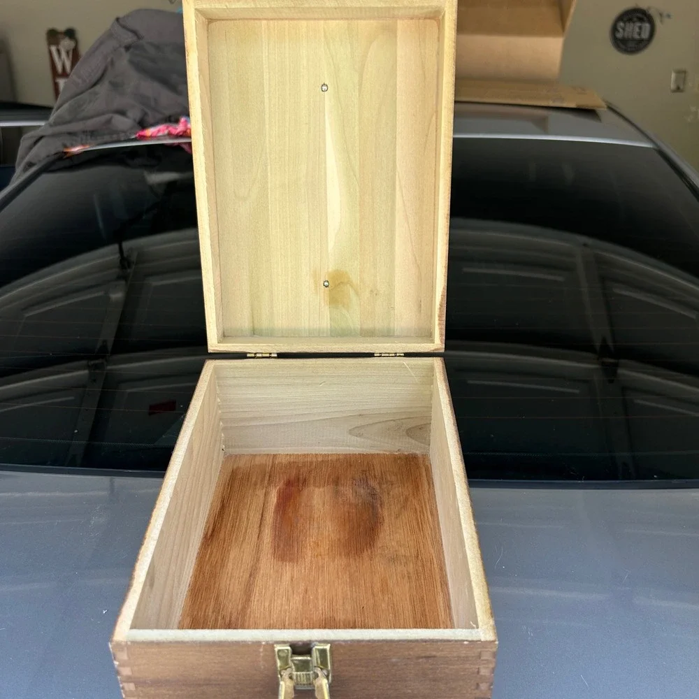 Vintage Shoe Shine Valet Box kit Brown Wood footrest grandpacore